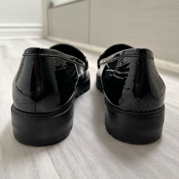 Kate Spade Patent Black Loafers with Rhinestone Accents - Picture 10 of 16